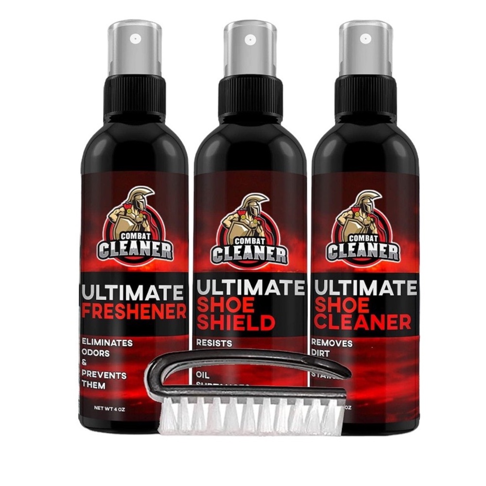 NEW! Shoe Cleaner Kit Shoe Deodorizer Spray Shoe Shield For Leather and Suede